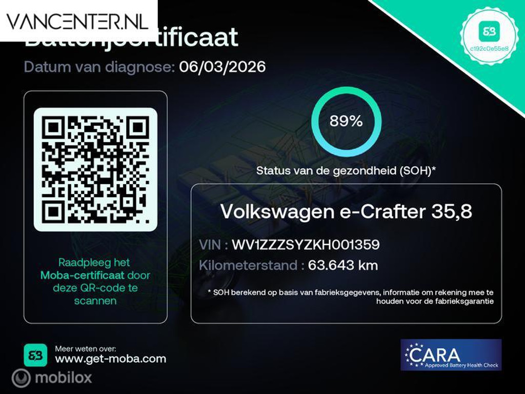 Volkswagen Crafter Bestel e-Crafter L3H3 36 kWh 89% SOH 50977936-2.jpg | VANCENTER